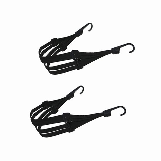 Due corde da bagagliazzo, cavo di espansione con ganci, 60-110 cm, cavo di espansione corto con chiusura a scorrimento per motocicletta e bicicletta.