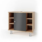 Mobile sottolavabo per bagno Fynn Antracite/Rovere dorato 60 x 54 cm Vicco
