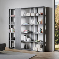 Libreria Moderna 5 Ripiani 178x36x204 cm in nobilitato Grigio