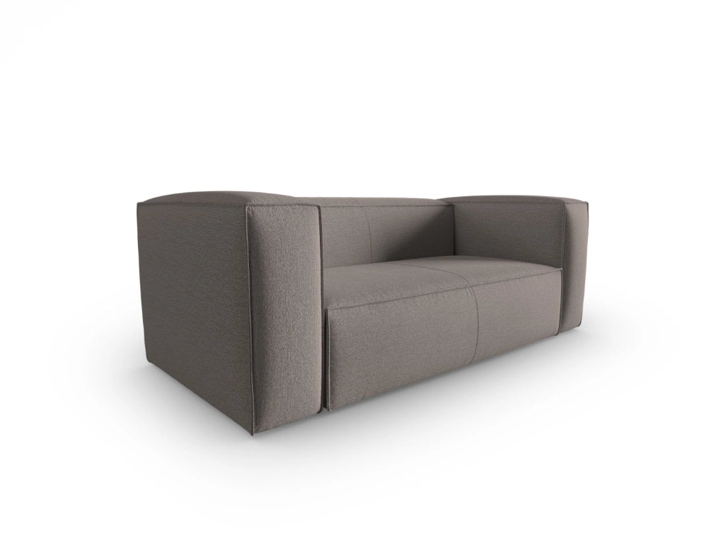 Cosmopolitan Design - Divano "Mackay" 2 posti in velluto strutturato cappuccino 