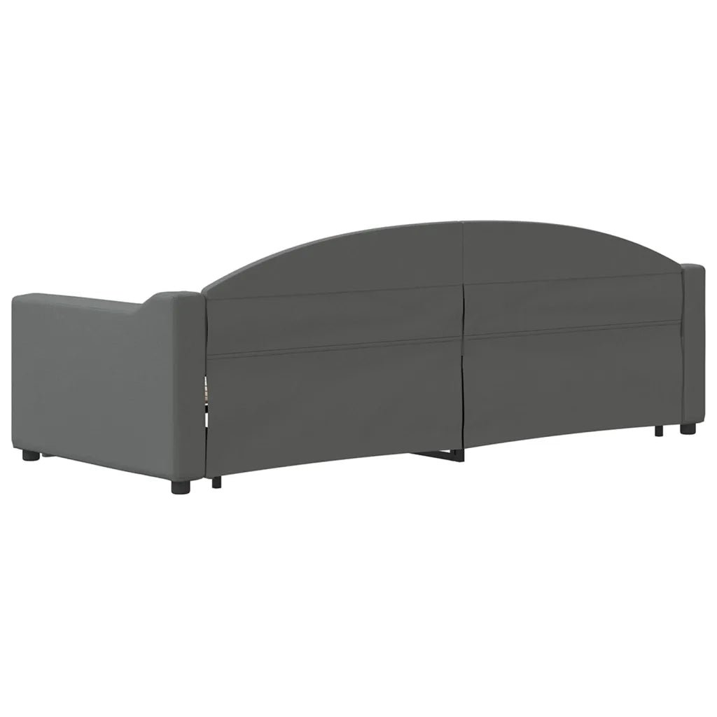 Divano Letto con Letto Estraibile Grigio Scuro 80x200 Tessuto 3197526