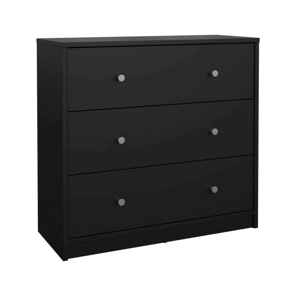 Cassettiera Alert, Settimino multiuso, Comò camera da letto, Mobile con cassetti, 72x30 h68 cm, Nero