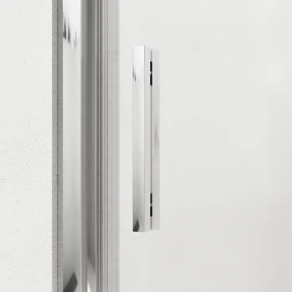 Porta doccia 140cm profili slim cromati vetro 6mm opaco h190 | Portofino
