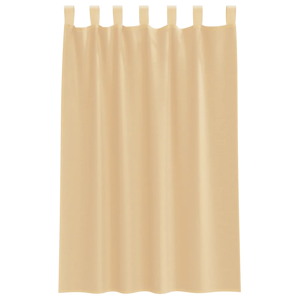 Tende in Voile con Tasche per Aste 2 pz Sabbia