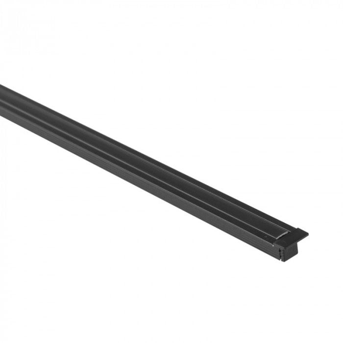Profilo LED incasso PW01 nero con diffusore nero 1m Ecolight