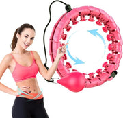 Fitnessband per adulti principianti - 24 hoepeli smart band con masseggianti - hula hoop intelligente per dimagrimento e fitness - inclusa per bambini e adulti