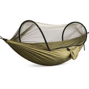 Amaca Portatile Con Zanzariera Integrata In Nylon Parachute 210T Per Campeggio Escursioni Giardino Supporto 300 Kg 270 x 140 Cm Verde Militare
