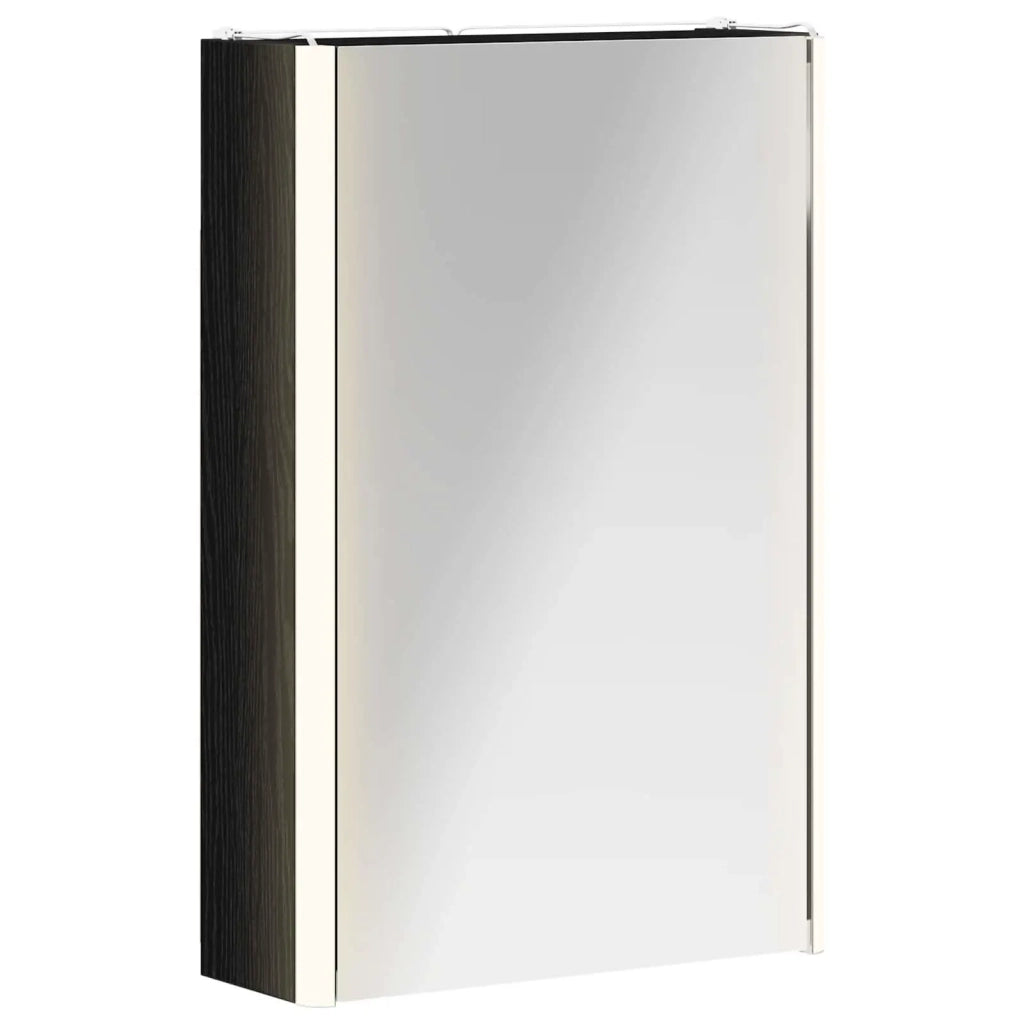 Mobiletto per specchio da bagno Rovere Nero 33 x 11,5 x 50 cm