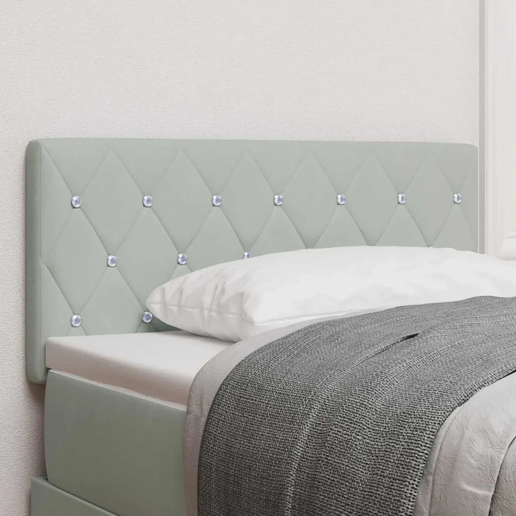 Testiera LED con strisce LED Grigio chiaro 90 cm Velluto 3338047