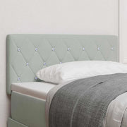 Testiera LED con strisce LED Grigio chiaro 90 cm Velluto 3338047