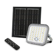 Faro LED solare 1400lm 5000K PIR con telecomando IP65
