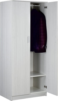 Armadio 2 Ante 77x182x52 cm Eucalipto