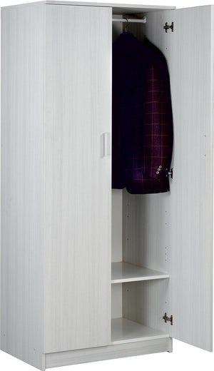 Armadio 2 Ante 77x182x52 cm Eucalipto