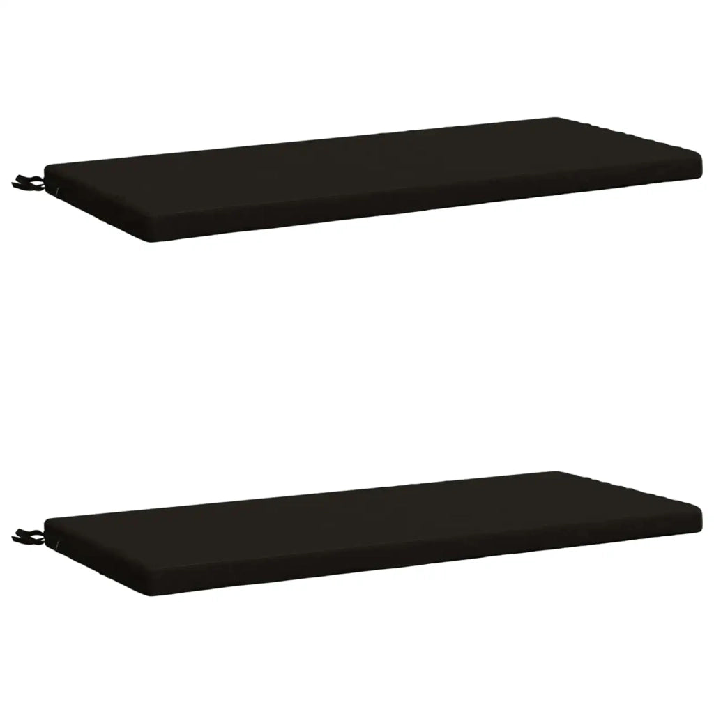 Cuscini per Panchina a 2 Pezzi SOEST 2 pz 100% Poliestere Nero 949269