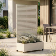 Fioriera con Spalliera Nodepp in Acciaio 190 x 82 x 38 cm - Beige casa.pro