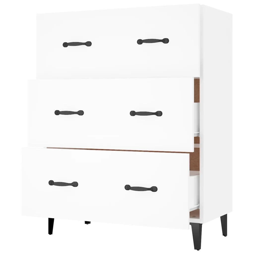 Credenza Bianca 69,5x34x90 cm in Legno Multistrato 812159