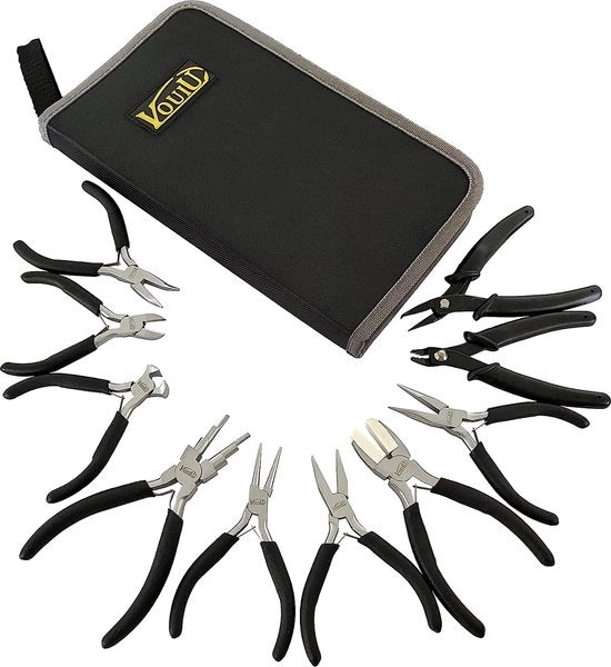 Set di 10 pinze per gioielleria per creare accessori personalizzati