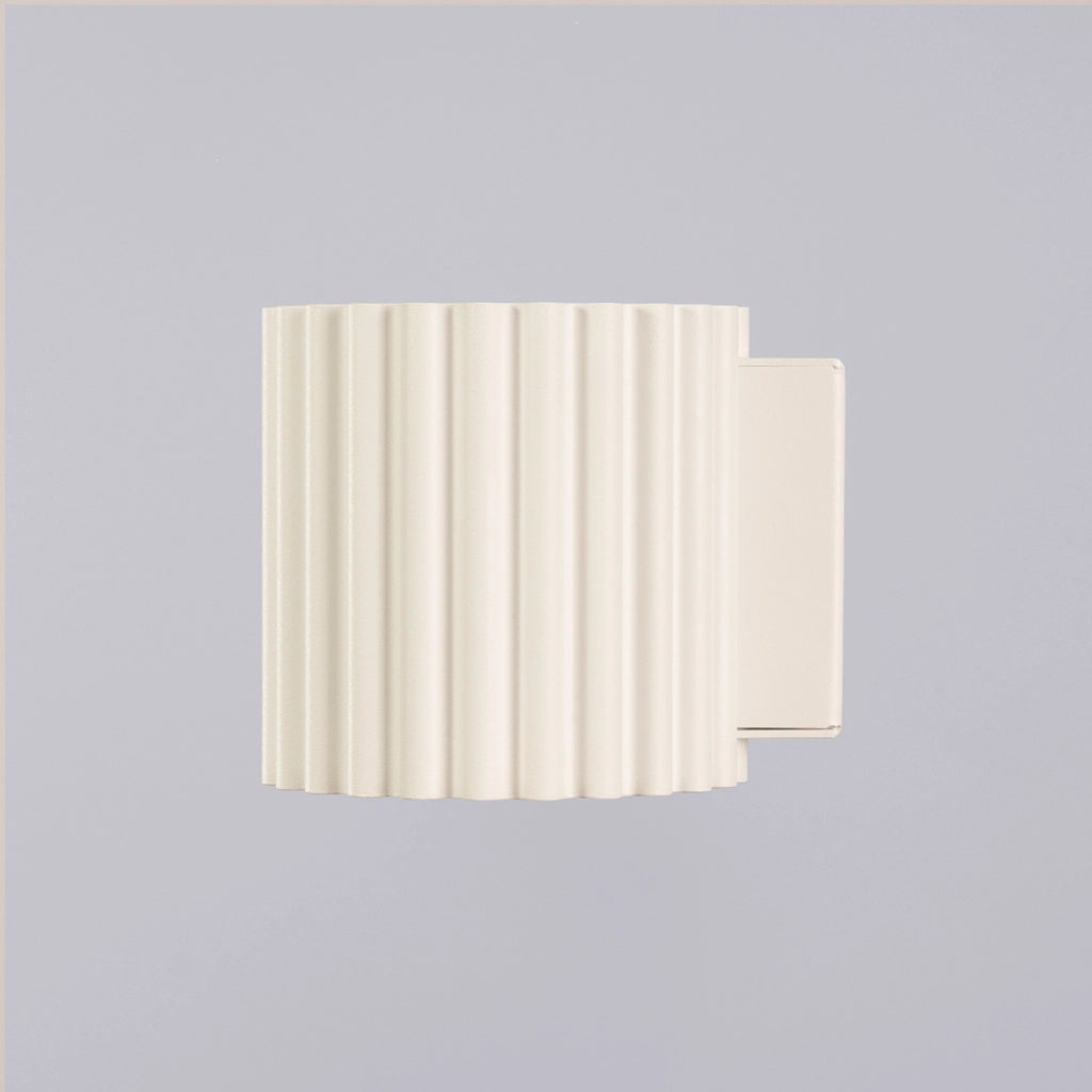 Applique moderna beige tubo rigato 10cm su-giù G9 VISTAO