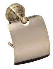 Porta carta igienica con coperchio in ottone RETRO 14x15x10 cm