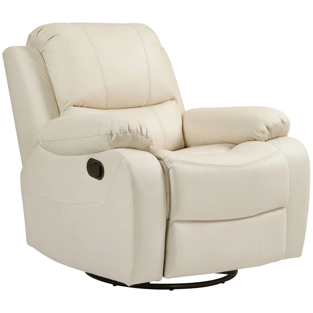 POLTRONA Relax reclinabile 93x100x98 cm Poliestere Crema