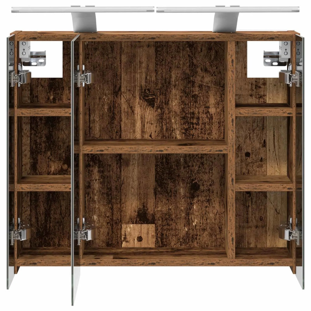 Mobiletto per specchio da bagno Legno vecchio 60 x 14,5 x 50 cm 889085