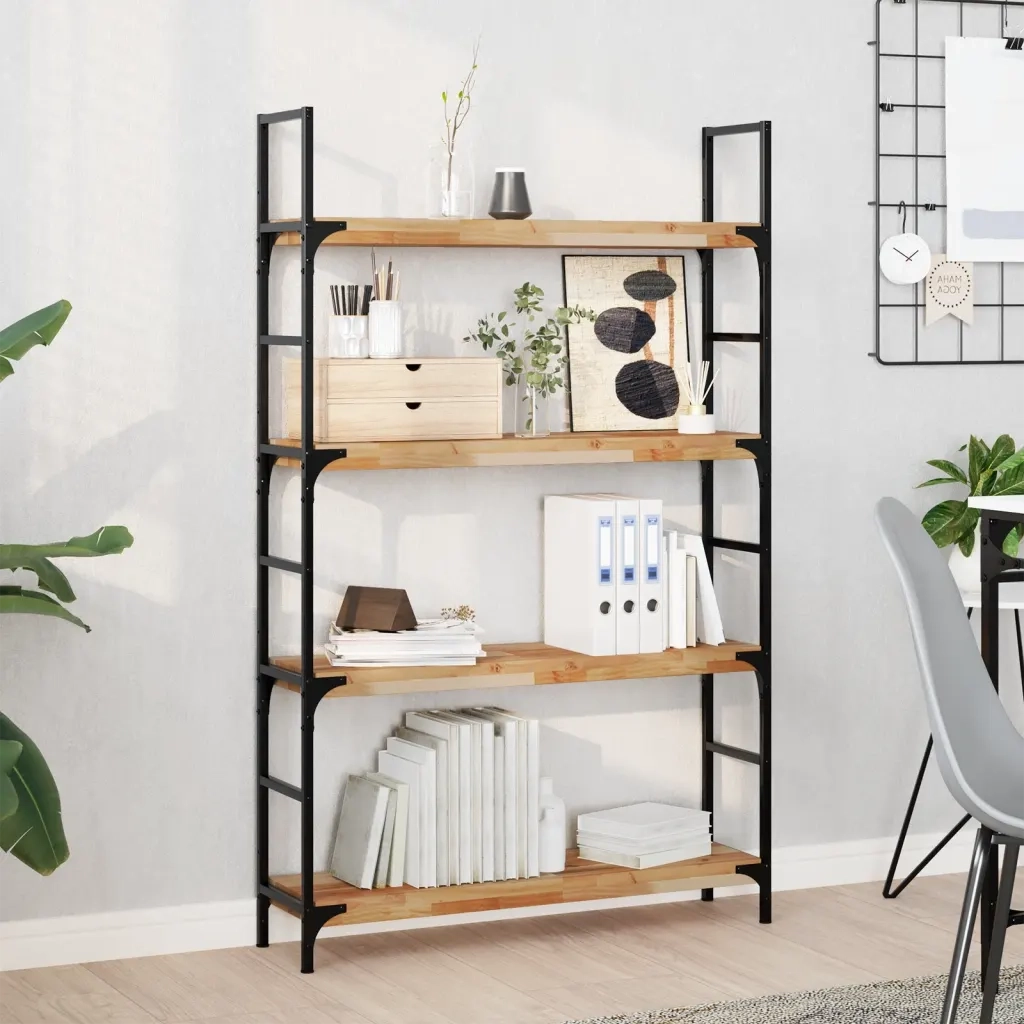 vidaXL Mensole da Parete 4 pz 80x20x4 cm Legno Acacia Rifinito a Olio