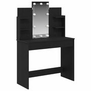 Tavolo da Trucco Rovere Nero 96 x 39 x 142 cm Legno multistrato 862109