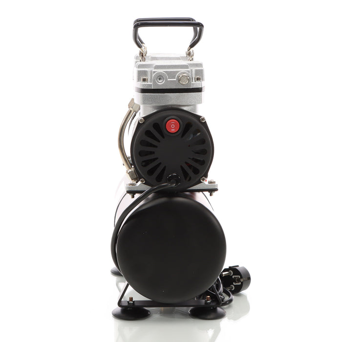 Compressore per aerografo AS196 con serbatoio aria 2 cilindri 6 bar Spegnimento automatico