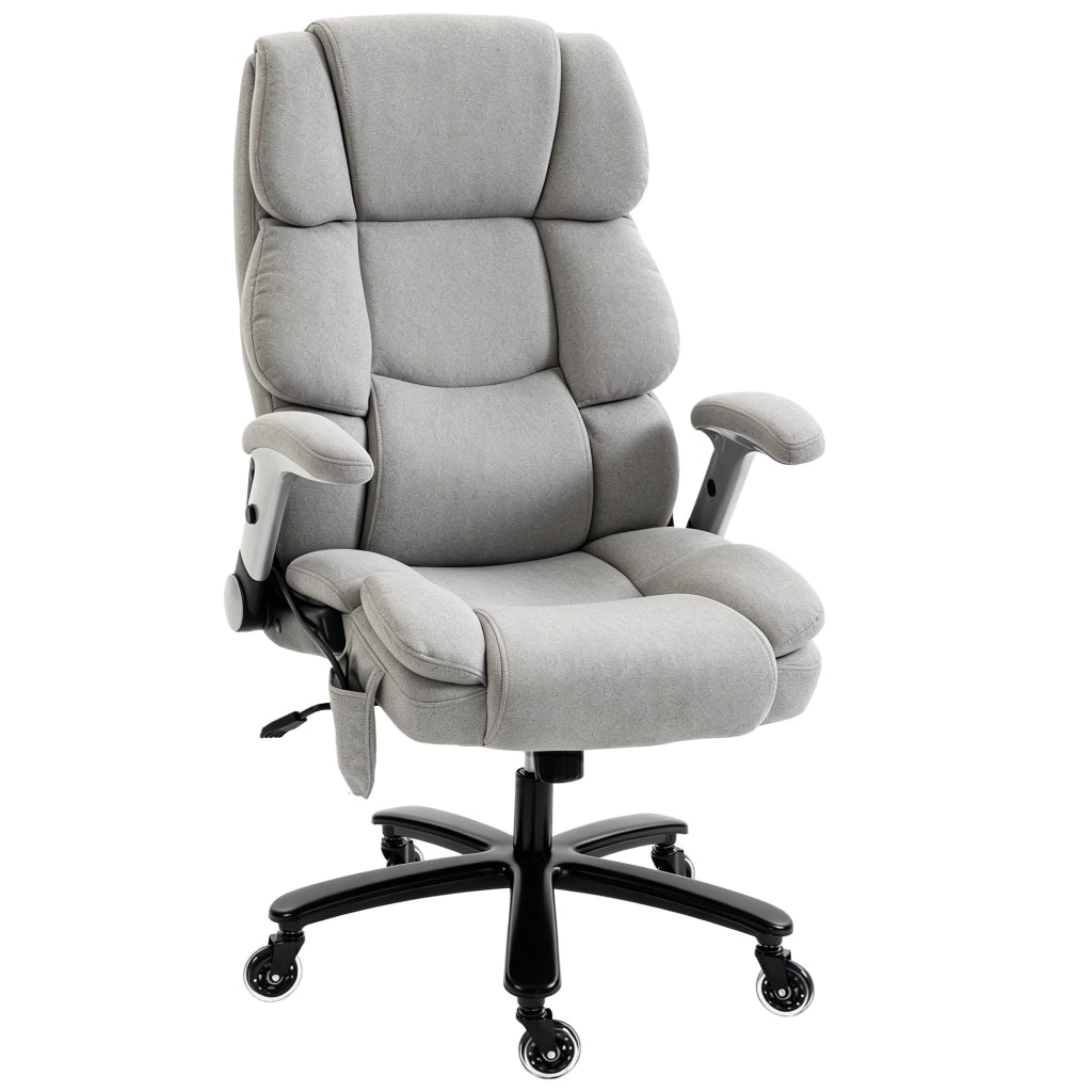 Sedia da Ufficio con Supporto Lombare ¨C Xylo ¨C Braccioli Ribaltabili, Grigio Chiaro