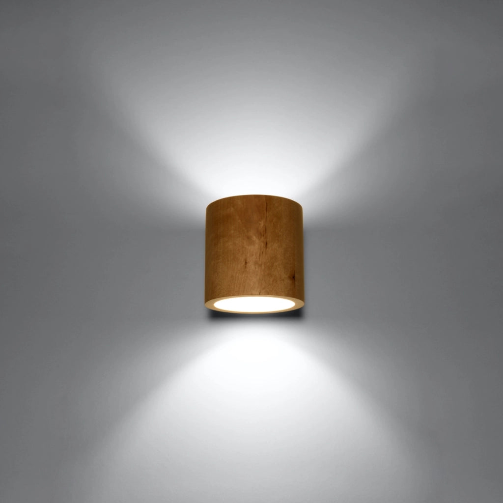 Applique RONDEO in legno chiaro/bianco G9 Pure Lume