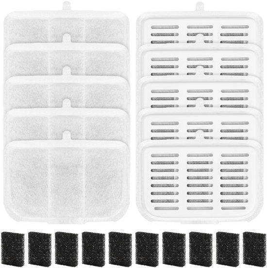 10 pacchetto di filtri per PETKIT EVERSWEET MAX drinkfonte per animali domestici, filtri a carbone attivo con alta densità rimuovono odori e residui capillari dall'acqua (10 filtri + 10 spugne)
