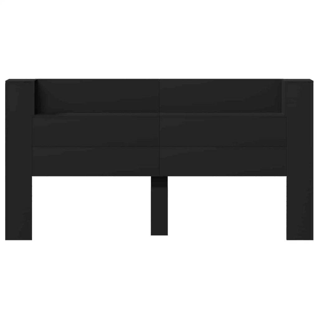 Testiera Letto Nero Legno ingegnerizzato