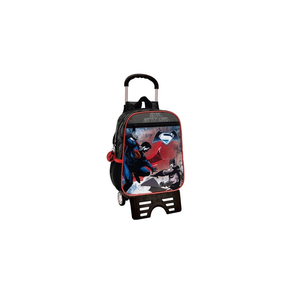 Trade Shop - Zaino Trolley 28 Carrello Zainetto Carrellino Scuola Asilo Batman Vs Superman -