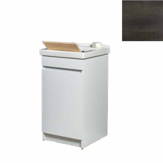 Mobile Lavatoio in Ceramica 1 Anta con Strofinatoio in Legno Massello 45x50x86A cm Olmo Scuro