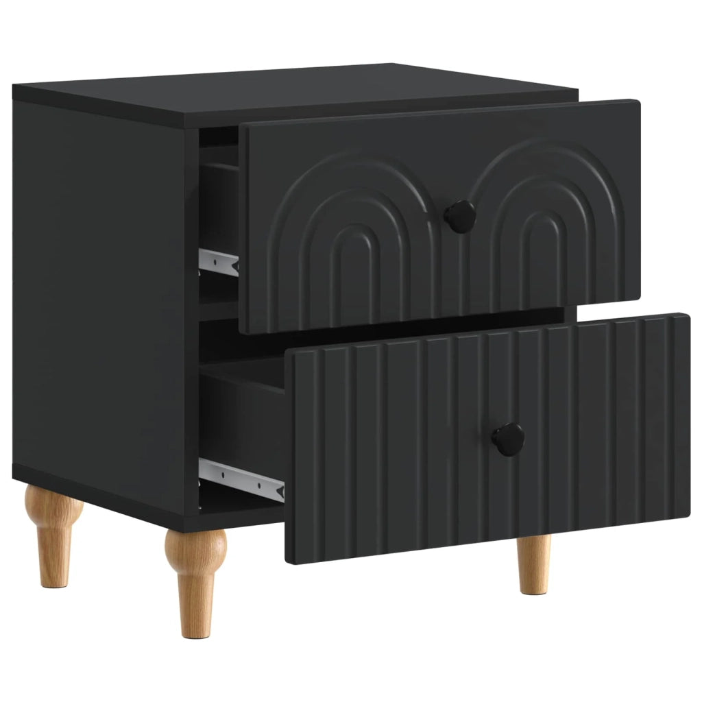 Armadio da Notte con cassetto 2 pcs Nero 43 x 34,5 x 48 cm 894068