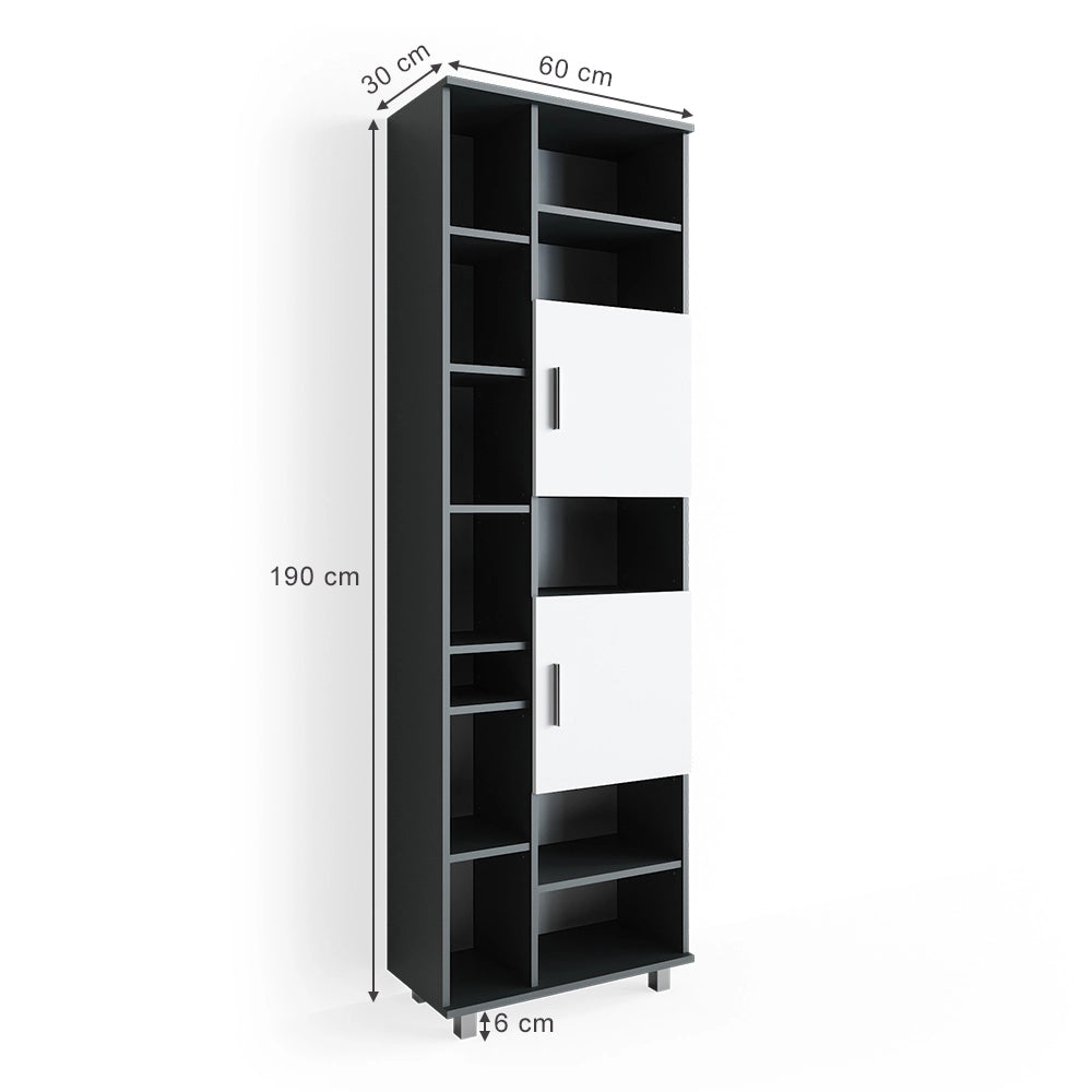 Mobile bagno alto Ilias Antracite/Bianco 60 x 190 cm Vicco