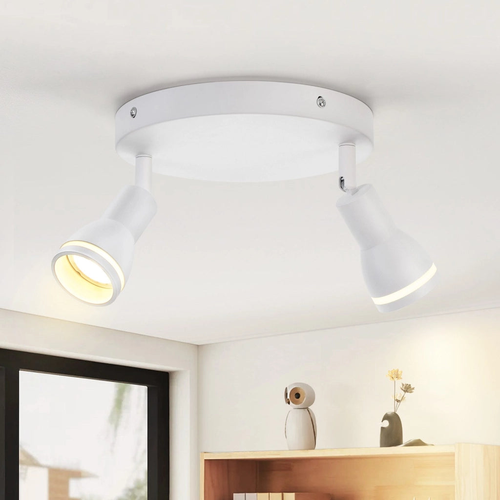ZMH Faretto da soffitto 2 fiamme metallo GU10 per cucina ufficio soggiorno