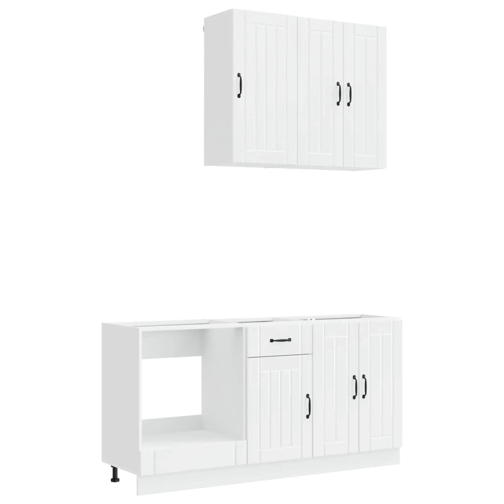 Unità Cucina LUCCA 5 pcs Bianco Lucido Legno ingegnerizzato 3438259