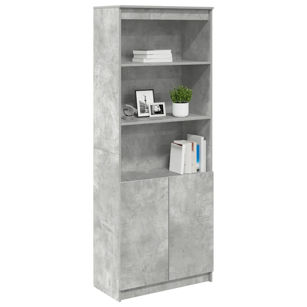 Credenza Grigio Cemento 70x35x180 cm in Legno Multistrato 3328474