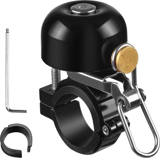 Accessorio da sella per bicicletta con suono acuto e chiaro - Superiore a 80DB - Adatto per manubri da 08 a 1 pollice - In alluminio e lamiera - Per biciclette da corsa, mountain bike, stadsfiets e e-bike.