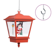 Lampada Natalizia Sospesa LED e Babbo Natale Rossa-Luci decorative natalizie 27x27x45 cm