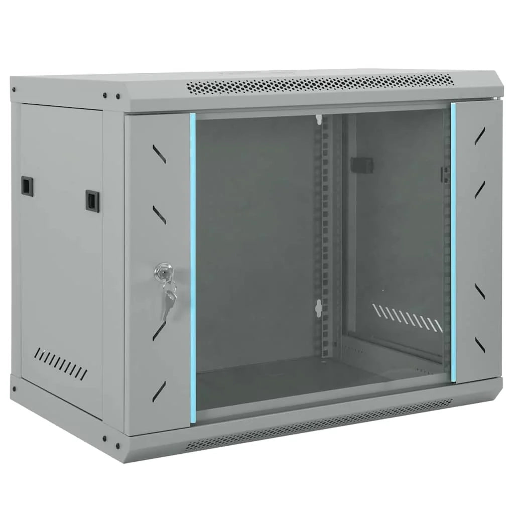 Armadio di rete industriale con vano interno 60 x 45 x 50 cm conforme alle normative di sicurezza in acciaio grigio 02_0059066