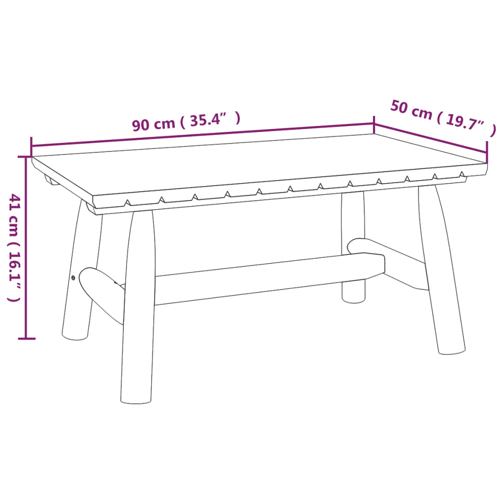 Tavolino da salotto | Tavolino da caff¨¨ | Tavolino da Soggiorno 90x50x41 cm Legno Massello di Abete Rosso