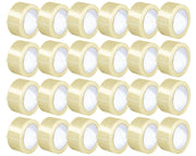 Nastro Adesivo Da Imballaggio Pacchi 50mm x 66 Metri Acrilico Resistente All'Acqua Silenzioso Sigilla Spedizioni Protezione Per Trasloco Prodotto Italiano Trasparente - 24 Rotoli