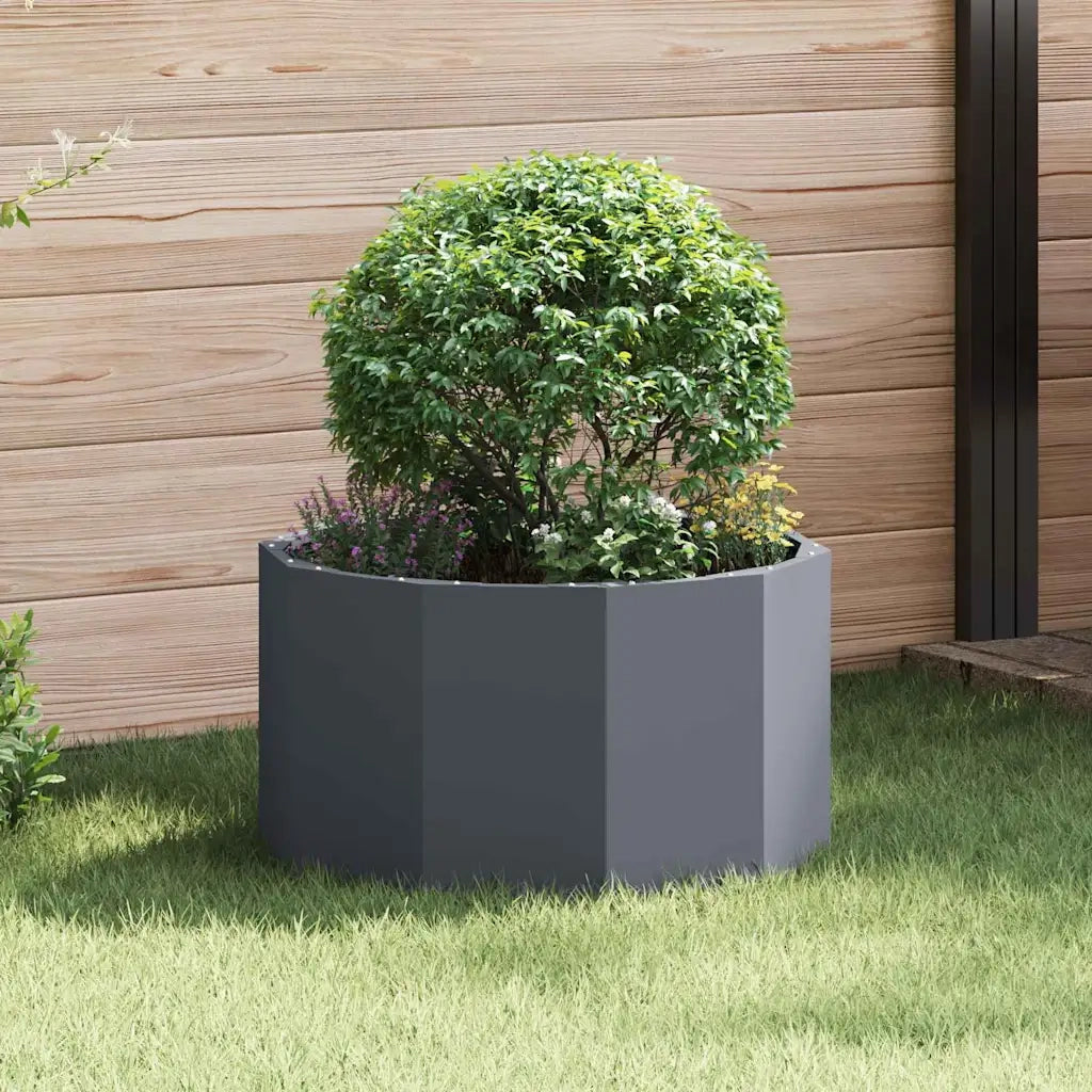 Fioriera Antracite 60 x 60 x 35 cm Acciaio 883740