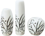 3 pezzi di vaso piccolo mini vasi in ceramica modelli fiori piante cinesi decorazioni per bambola porcellana piante ornamentali
