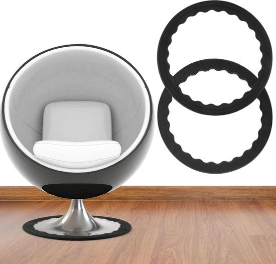 Due protezioni per gambe di tavolo in silicone - antiscivolo per gambe di tavolo - idonee per gambe di tavolo da 42-47 cm di diametro - protezioni per gambe di tavolo in nero