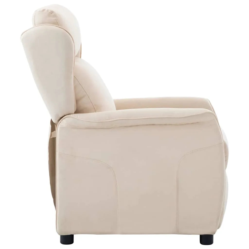 Poltrona reclinabile Crema 66.5 x 94 x 101.5 cm Poliestere 340161