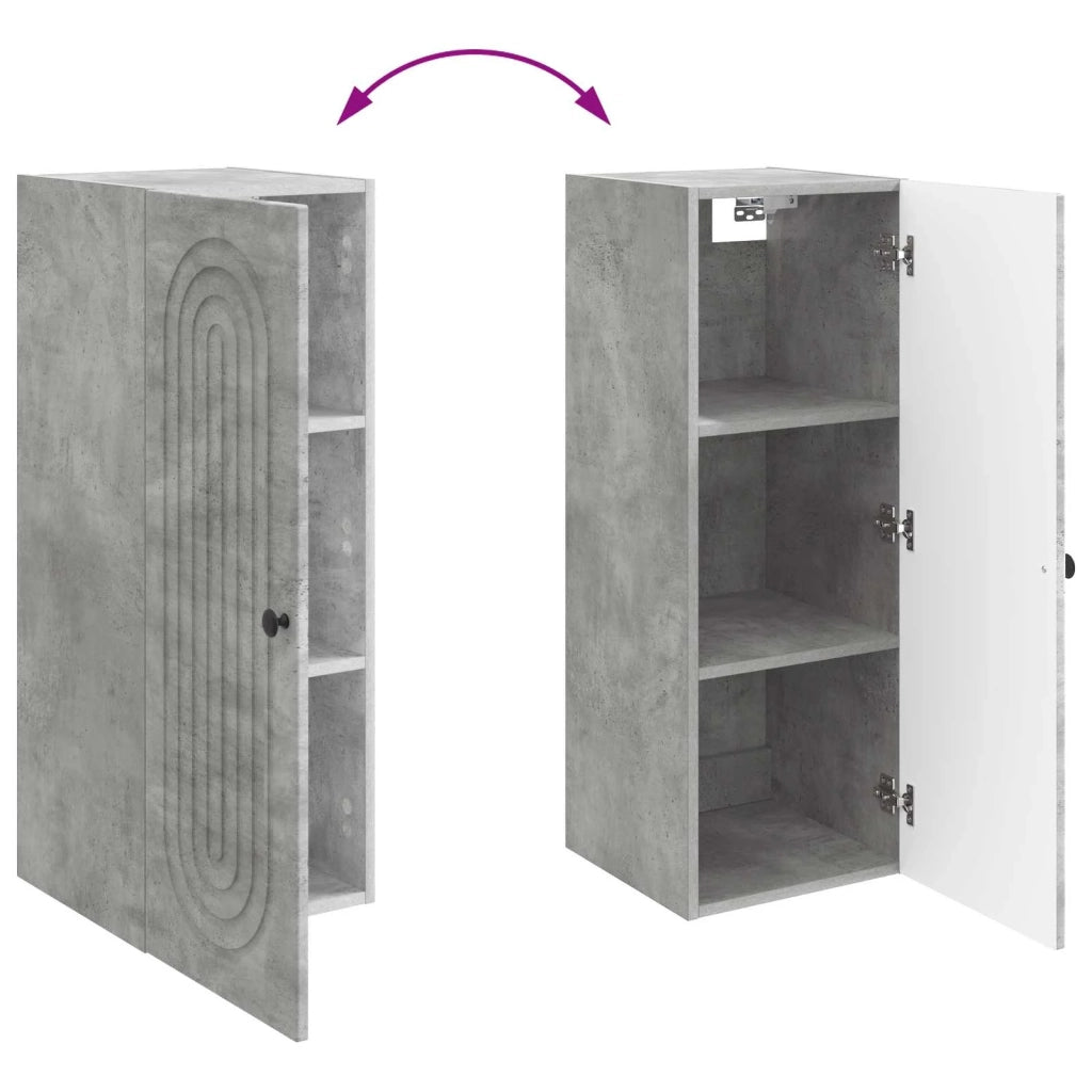 Mobiletto a muro Grigio Cemento 33 x 34,5 x 90 cm 898078