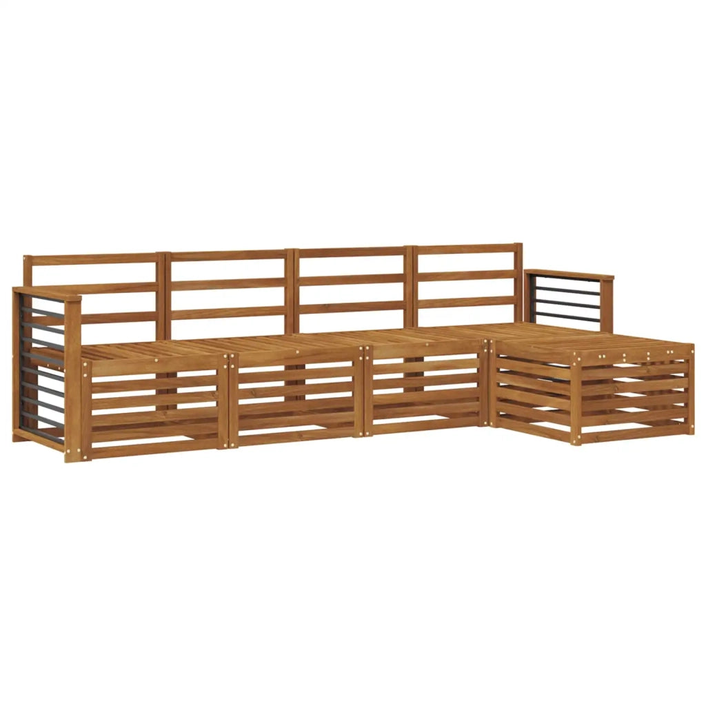 Set divani 5 pcs Naturale Legno di Acacia Massello